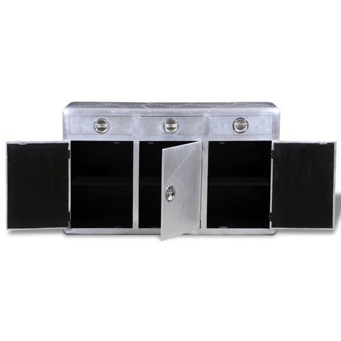 Rustika Rowe -  Aviator Sideboard 3 Drawers Vintage Aircraft Airman Aluminium
